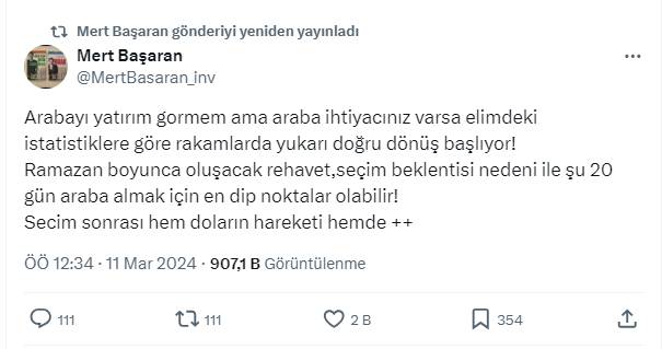 Mert Başaran’dan araba almak isteyenlere kritik uyarı! En dip noktayı işaret ederek o tarihe dikkat çekti 11